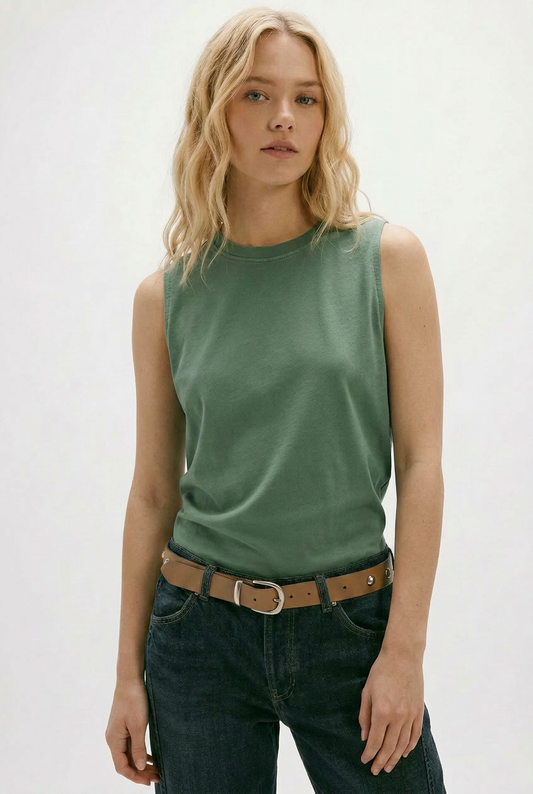 TA2539 Classic Solid Sleeveless Tank