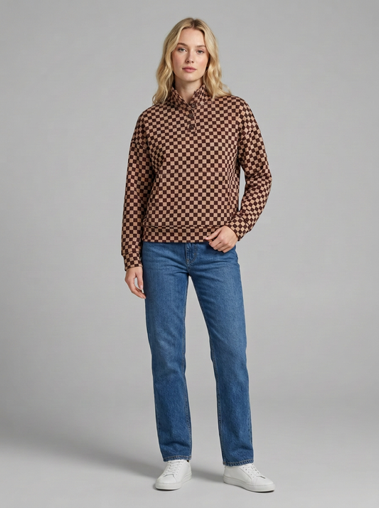 TL2135 QUARTER BUTTON PULLOVER