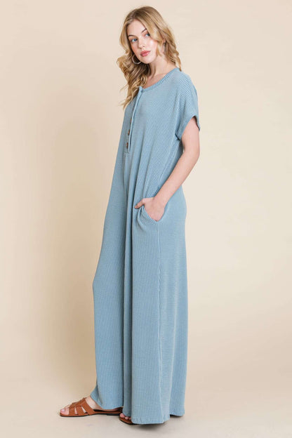 DA1563 RIBBED JUMPSUIT