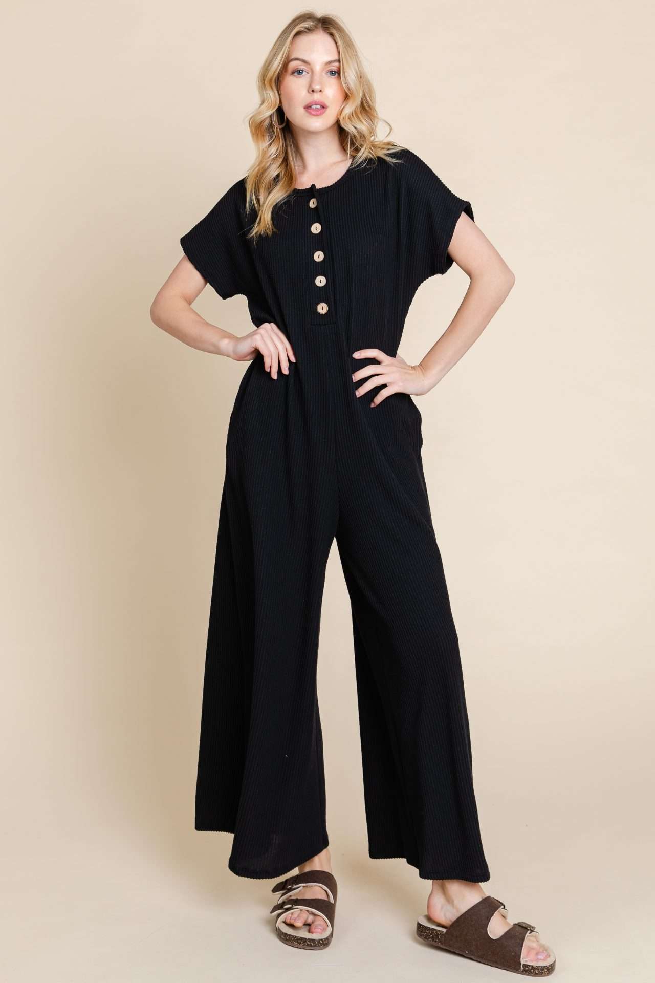 DA1563 RIBBED JUMPSUIT