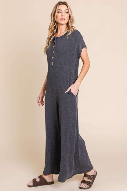 DA1563 RIBBED JUMPSUIT