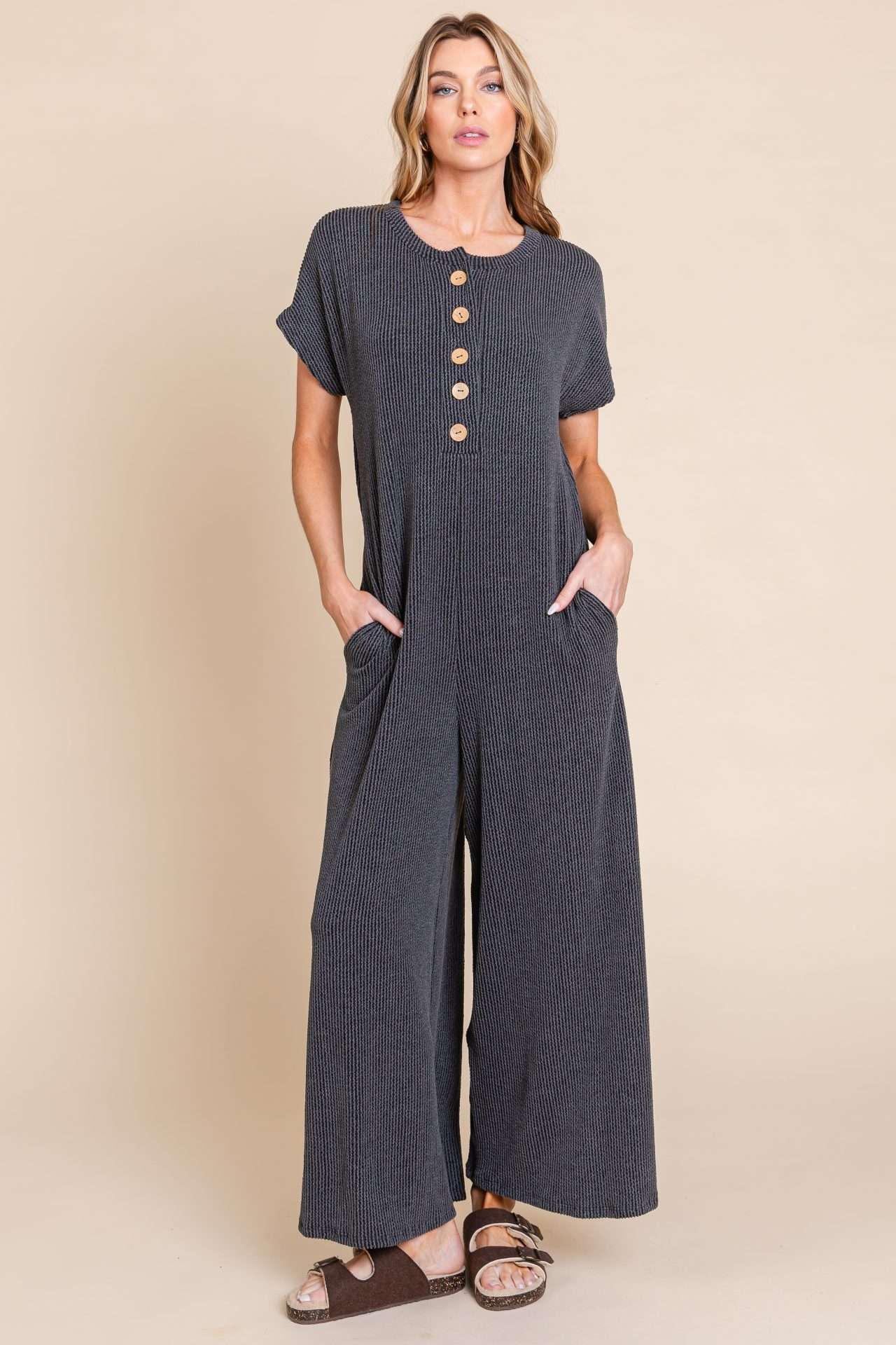 DA1563 RIBBED JUMPSUIT