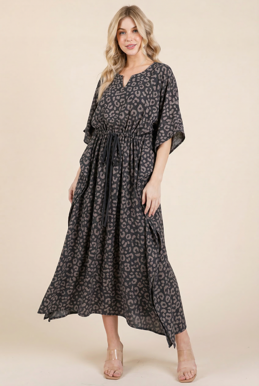 DA1654 ELEGANT MAXI DRESS WITH ADJUSTABLE WAIST