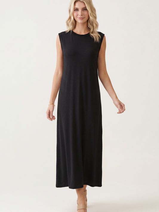 DA1653 Solid Sleeveless Dress