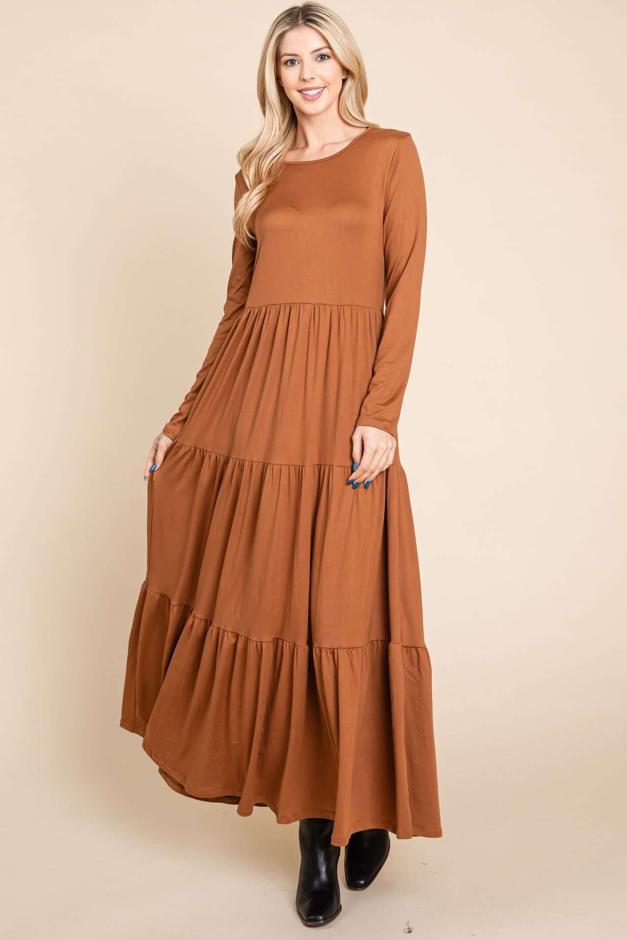 DL1240 TIERED MAXI DRESS