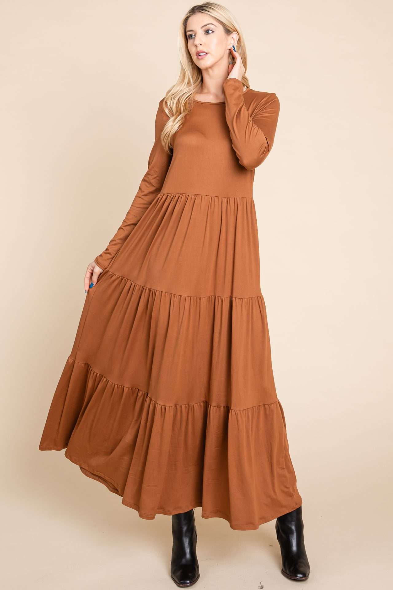 DL1240 TIERED MAXI DRESS