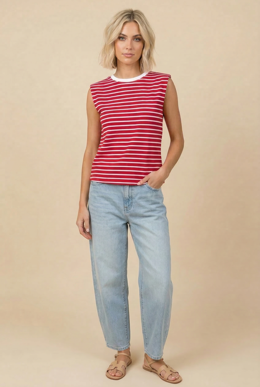 TA2499 Classic Striped Sleeveless Tank