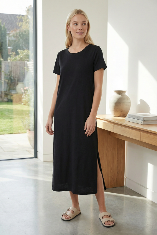 DA1644 Premium Midi Dress with Side Slit