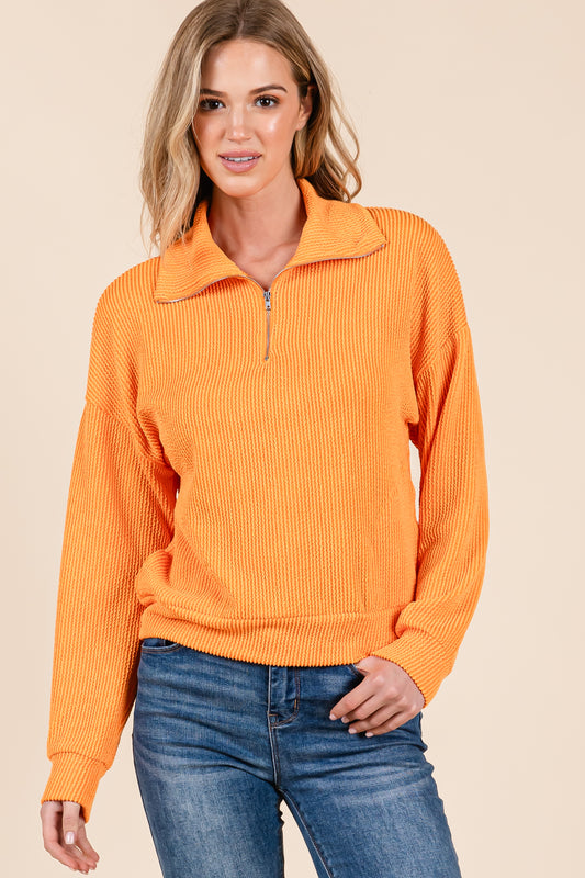 TL2026 RIBBED PULLOVER TOP