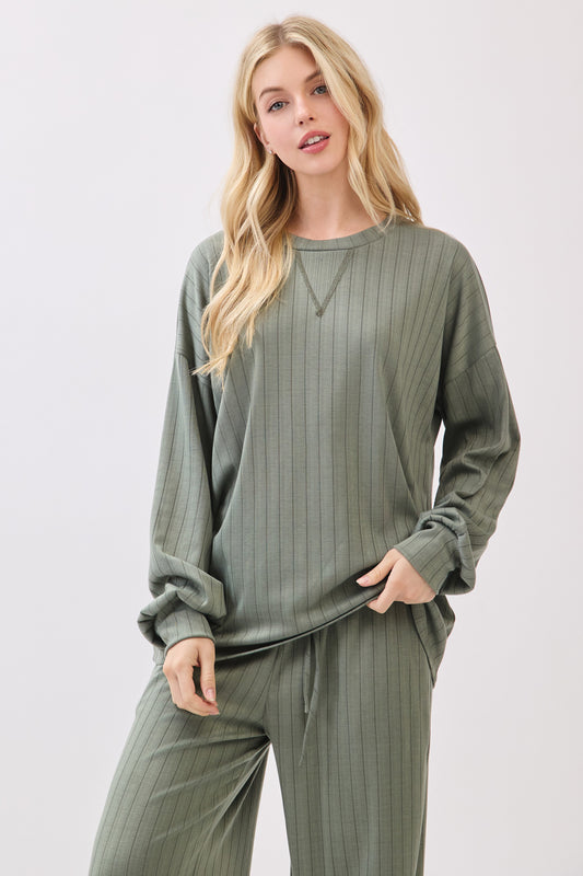 TL2054 Rib Knit Pullover